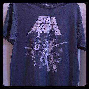 STAR WARS EPIC TEE SHIRT BLUE WHITE LARGE